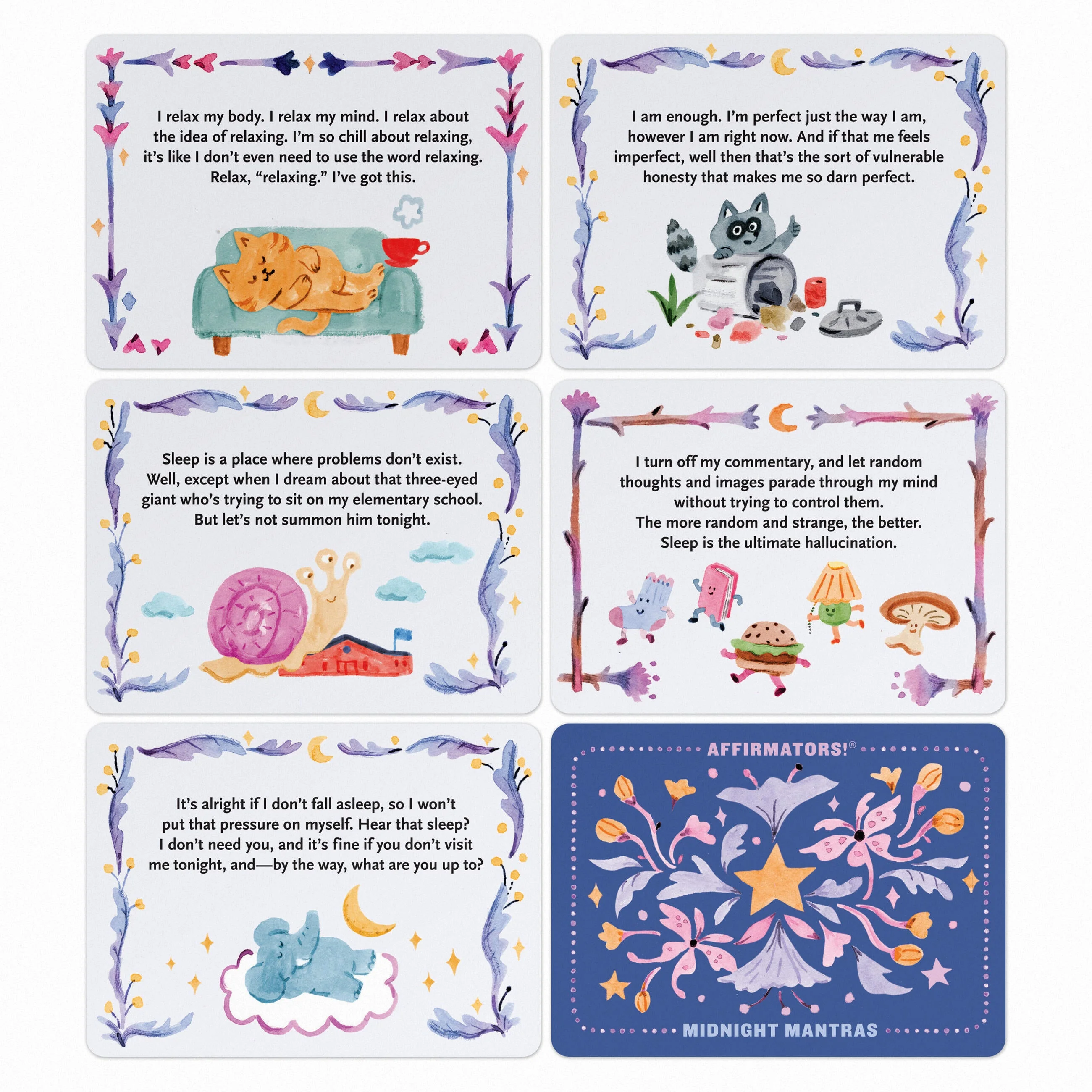 Affirmators! Mantras Midnight Late Night Affirmation Cards Deck (30 Cards) - Image 3