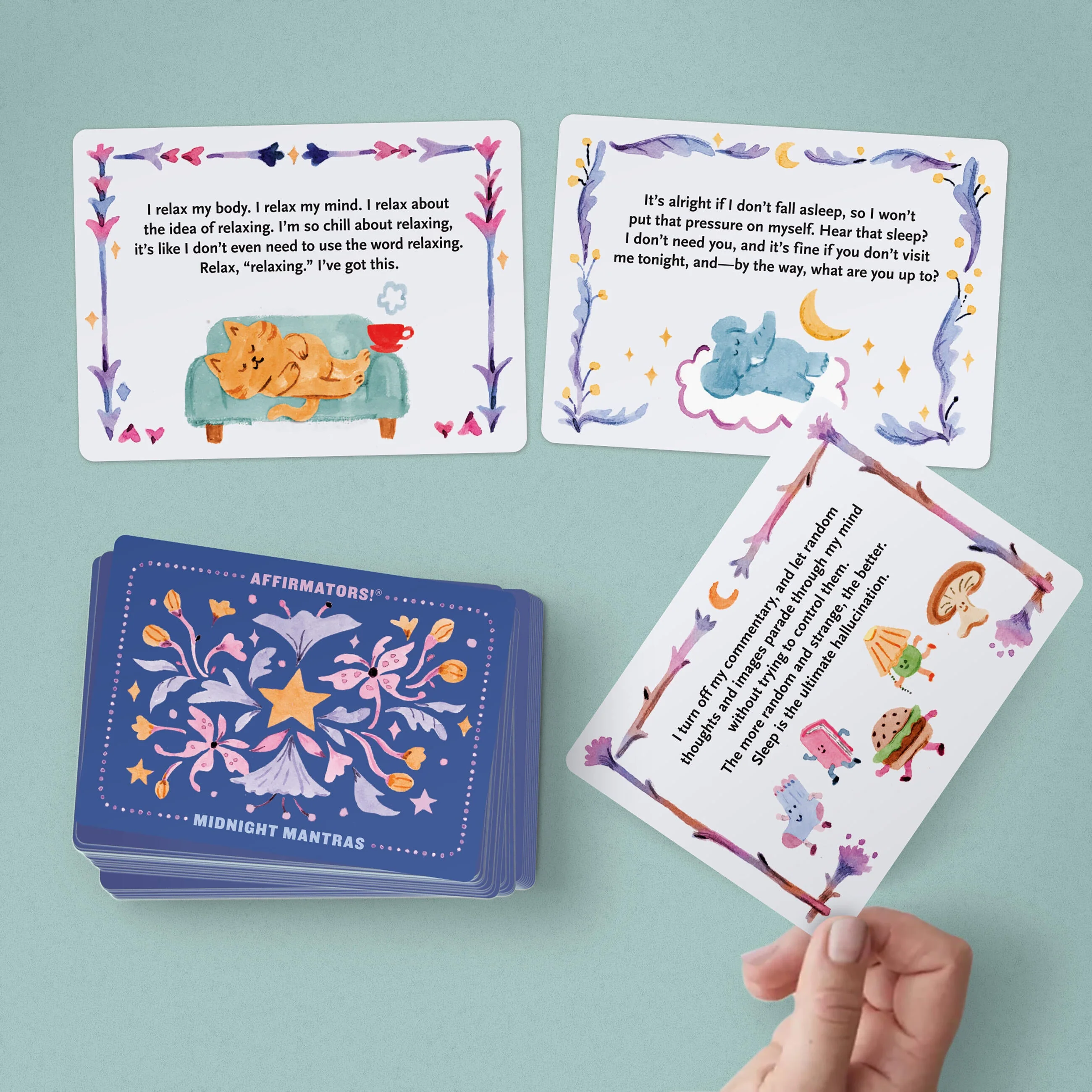 Affirmators! Mantras Midnight Late Night Affirmation Cards Deck (30 Cards) - Image 6
