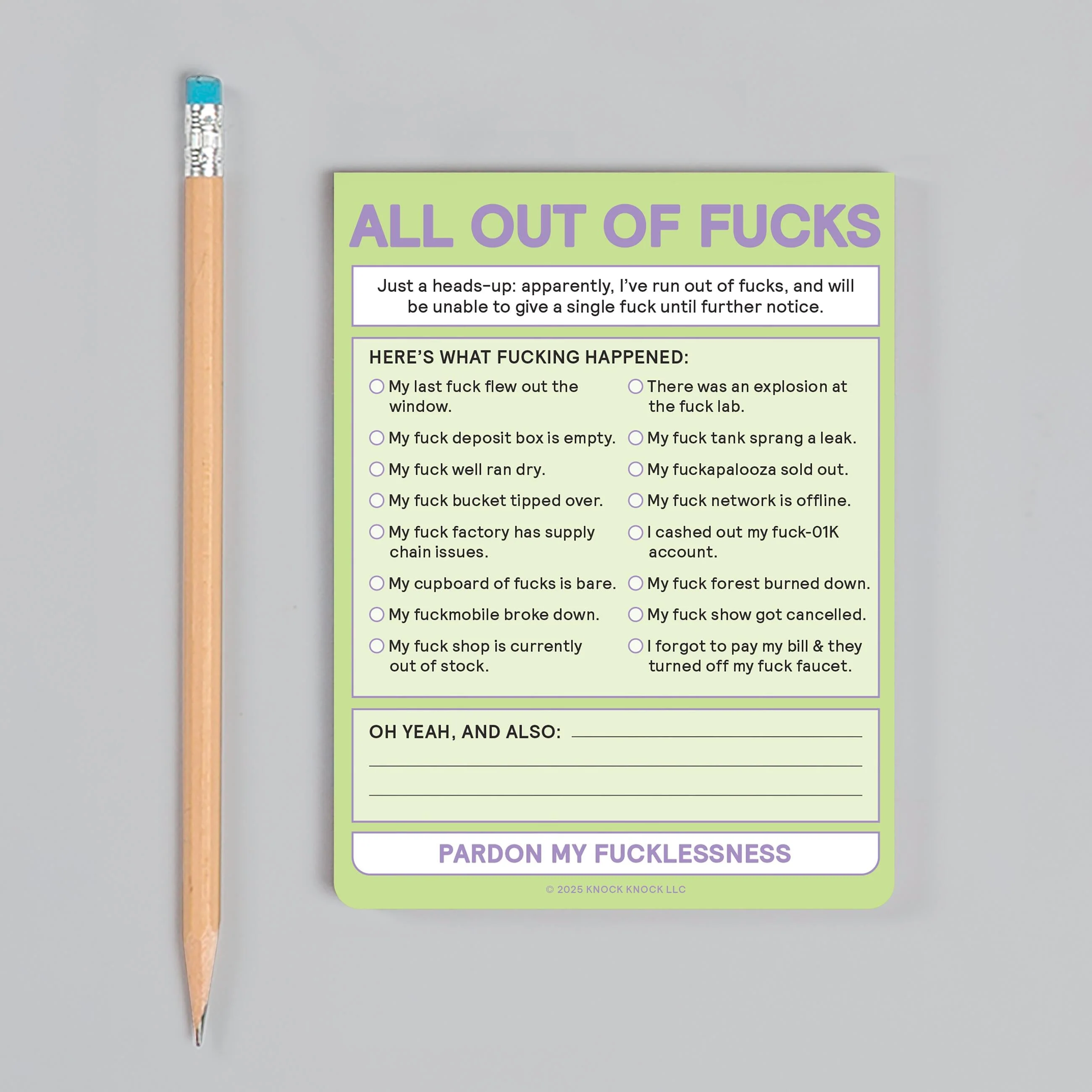 All Out of Fucks Nifty Note - Image 4
