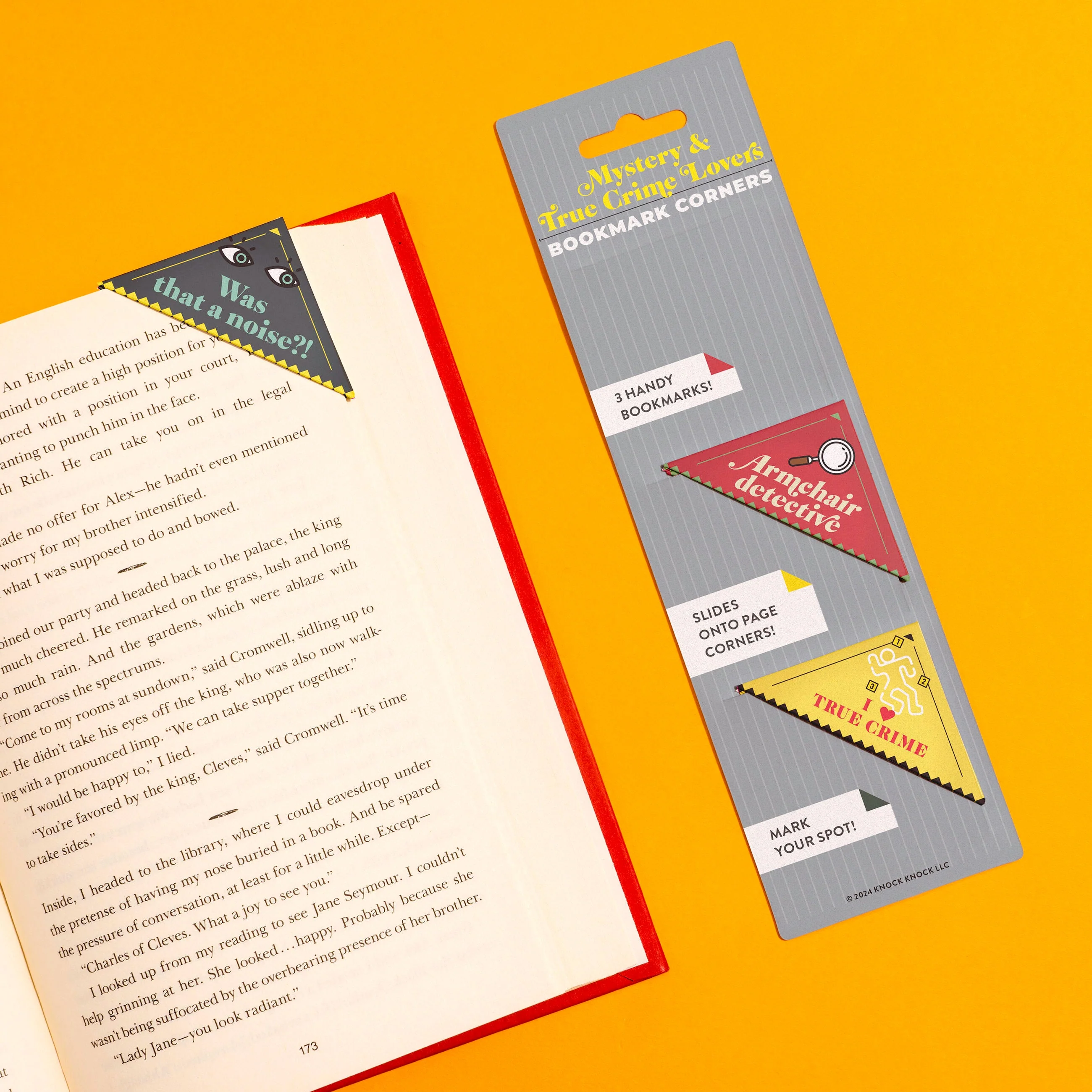 Mystery & True Crime Lovers Bookmark Corners, Set of 3 Unique Cardstock Bookmarks - Image 4